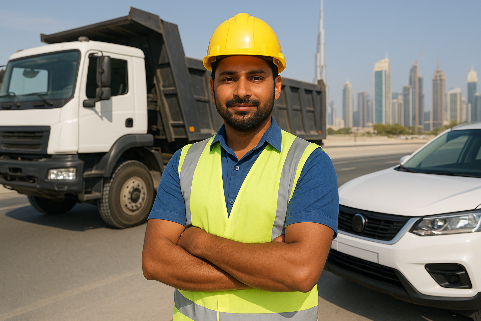 Professional drivers in UAE operating heavy vehicles and light cars